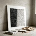 Black and White 3D Textured Abstract Wall Art