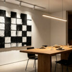 Black and White Geometric 3D Textured Wall Art