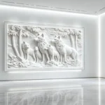 White Wolves 3D Textured Canvas Art