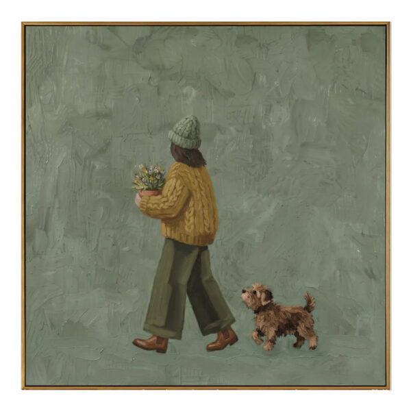 Winter Stroll 3D Textured Print | Canvas Wall Art